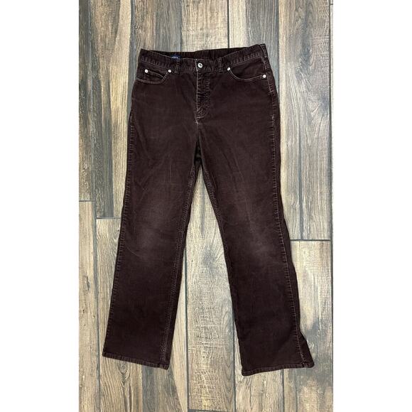 Lands End Women’s Brown Corduroy Pants Size 10 - Picture 1 of 3